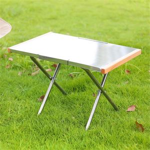 Wholesale stainless steel folding tables resale online - Camp Furniture Camping Folding Table Protable Stainless Steel Multifunctional Insulated High Load Bearing Outdoor Pinic BBQ Fishing Mini