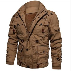 Wholesale Designer Mens Winter Fleece Jackets Warm Hooded Coat Thermal Thick Outerwear Male Military Jacket Mens Brand Clothing Big Size Coa