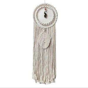 Dream Catcher Wall Decor Peacock Bohemian Ornament Craft Dreamcatchers for Bedroom Living Room Home Decoration Supplies Gifts Leaf