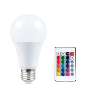 Lampen LED Smart Bulb Light W RGBW Lamp Afstandsbediening Kleurrijke Veranderende Dimbare Decor Thuis
