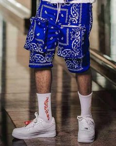 Verão europeu americano shorts casuais masculinos de personalidade imprimindo calças de rua do hip-hop de impressão de high-hop