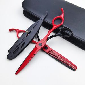 Hair Scissors 6" 440C Salon Professional Hairdressing Thinning Shears Cutting Kit Left Hand Barber
