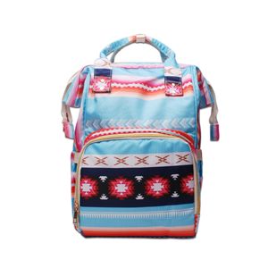 Wholesale Aztec Diaper Backpack 10pcs lot USA Local Warehouse Mummy Baby Care Nappy Bag Canvas Shoulder Backpacks Large Capacity Travel Bag grab DOMIL106-1276
