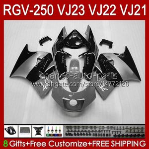 Kit de corpo para Suzuki Silvery Cinza RGVT RGV 250 CC RGV250 SAPC VJ23 RGV-250CC RVG250 250cc 97 98 Bodywork 107HC.159 RGVT-250 VJ 23 RGV-250 Painel 1997 1998 Fairings