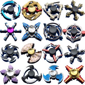 Wholesale Zinc Alloy Fidget Top Metal Tri Hand Finger Focus Toy Smooth Electroplate Hybrid Bearing Toys for Kids Gift