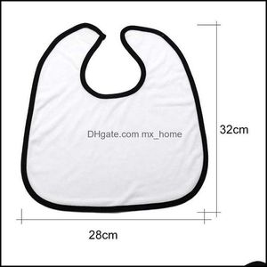 Event Festive Party Supplies Home & Gardenparty Favor Sublimation Diy Blank Baby Bib Handkerchief Thermal Transfer Printing Bibs Saliva Towe