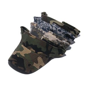 Unisex Camouflage Outdoor Baseball Visors Cap Sunhat Bergsklättring Cykling utan toppkepsar ihålig ut hästsvanshatt