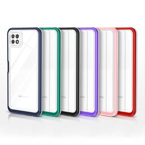 Military Grade Drop Protective Shockproof Acrylic Clear Cases Anti-Fall Rugged Cover For Samsung S22 Plus Ultra A11 A71 5G A02 A02S A03S A12 A22 5G A32 4G A52 A72 A82