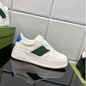 Uomo Casual Scarpe da pallacanestro moda donna sneaker stringata firmata 100% pelle bianca donna palestra fondo spesso scarpe da ginnastica piattaforma scarpe da ginnastica da donna taglia grande 35-45 us4-us11