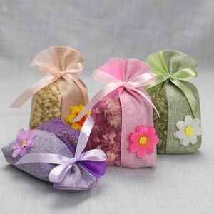 9 * 14 см Candy Color Ogenca Perfume Pougher Sprecing Bags Sachets Фиолетовая марлевая сумка Шкаф Сладкий Bursa Автомобиль DIY Аксессуары Ювелирные Изделия Упаковка Свадебные Подарочные пакеты