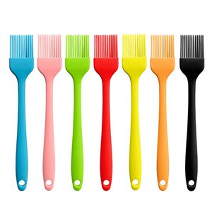 Silicone Spatula Barbeque Brush Cooking Utensils Heat Resistant Oil Condiment Brushes Kitchen Bar Cake Baking Tools Utensil Supplies