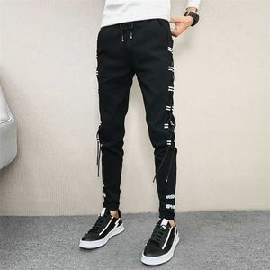 Koreańscy lato spodnie marki Streetwear Harem Spodnie Mężczyźni Slim Fit Hip Hop Wszystkie Dopasuj Dorywczo Spodnie Mężczyźni Ubrania 28-36 211119