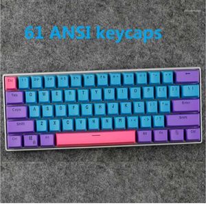 Backlit fosco tampões chave para ansi 60% layout teclado mecânico GH60 XD60 RK61 ALT61 Anne Double-S Molding Keycap11