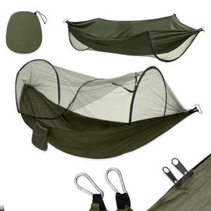 Nylon Parachute Hammock With mosquito nets Camping Survival garden swing Leisure travel Portable outdoor furniture KKB7109