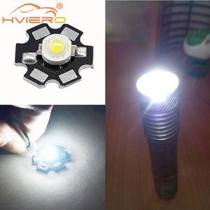 1 W de alta potência LED branco / miçangas quentes lâmpada de lâmpada para luz diy com 20mm estrela PCB platina iluminação interior