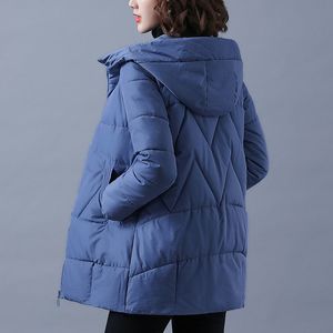 2022 Winter Womens Jacket Warm Parkas Female Thicken Coat Cotton Padded Long Hooded Outwear Plus Size Loose Women Snow Jacket 4XL