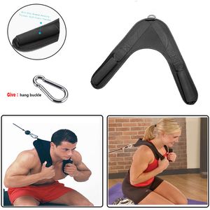 Abdominal Crunch Strap Resistance Band Puxando para baixo Gym Home Equipamento Acessórios Treinamento muscular Fitness Double Grip Defeito Back Exercício Arnês V-Forma Cinto