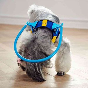 盲目の犬のペットセーフハーネス防止リングペット弱い色のガイドサークル動物保護襟リングC6UE 210729