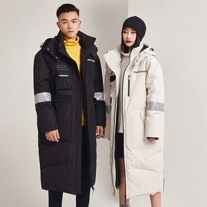 Nuova giacca invernale uomini che ispessano giacche di coppia di tendenza lungo