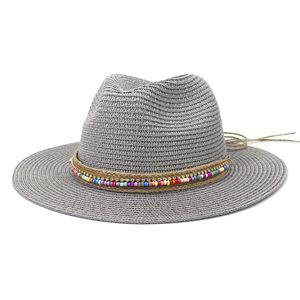 Cappello di paglia estivo Donna Uomo Cappelli a tesa larga Donna Uomo Cappello Jazz Panama Cappello da spiaggia da uomo Cappellino da viaggio casual Cappellino da sole Donna Uomo Cappellino da sole Cappellino da sole all'ingrosso