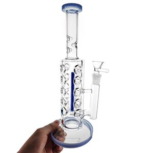 5色11インチFab egg HookahsインラインPercパーコレータガラス船首ストレートチューブオイルDABリグアイスピンチ水パイプ14mmジョイントボウル付き