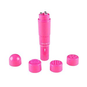 Nxy Vibrators Sex Interchangeable Pocket Rocket Vibrator Mini Full Body Massager Clitoris Stimulator Erotic Masturbator Adult Toys for Women