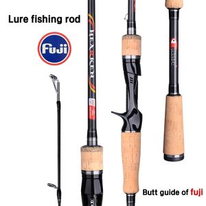 BUDEFO Spinning Casting Fuji Lure Canna da pesca 1.68m 1.8m 2.1m 2.4m 2.7m 3.0m Baitcasting T800 Carbon 3-50g Mifine Travel 220210