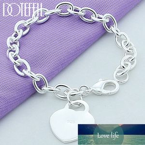 DOTEFFIL 925 Sterling Silver Heart Bracelet For Women Men Wedding Engagement Party Jewelry Christmas Gifts Factory price expert design Quality Latest Style