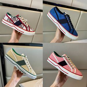 2022 Designer Tennis 1977 Sneakers Canvas printed luxury shoes Red blue wash jacquard denim shoes Ace rubber soles embroidered retro casual shoes for lovers