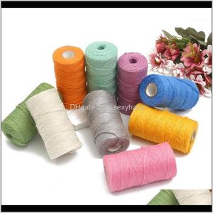 Garn 100m naturlig burlap hessian jute twine cord rep sträng presentförpackning strängar jul händelse parti supplies1 x5spb nh1qs