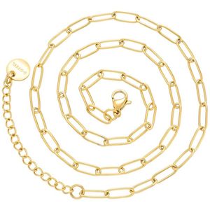 Hänge halsband qmhje tjock 3,3 mm guld silver färg diy halsband kedja grundläggande rostfritt stål kvinnor män choker länk smycken tillbehör geome