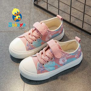 2019Spring barn kanfas skor toddler pojkar tjejer kanfas sneakers barn kanfas skor flickor lägenheter glida på casual skor g1025