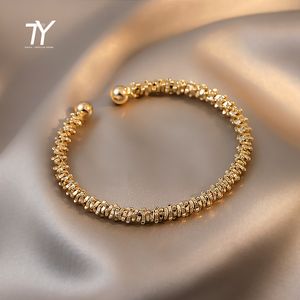 Классический простые медные сплава золотые ювелирные изделия браслеты корейский модный аксессуары готическая девушка необычный браслет для женщины