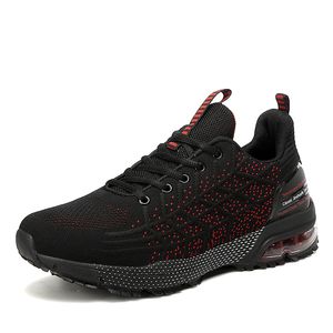 2021 Ankomst Högkvalitativa sporter Running Skor Mens Fly Knit Bekväma andningsbara Triple Black Outdoor Trainers Sneakers Storlek 40-45 Y-8809