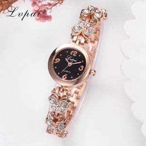 Orologi da polso Eleganti orologi da polso al quarzo da donna Cinturino in acciaio con diamanti Lvpai Orologio da polso Orologio Relogio Feminino Zegarek Damski