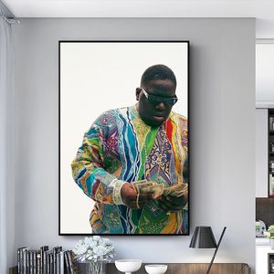Biggie Smalls Canvas Art Posters and Prints Portriat of Biggie Smalls Canvas Paintings on the fashion wall art Modern Picture Home Decor
