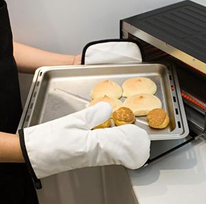 DHL50Sets Fırın Eldivenleri Yüceltme Diy Beyaz Boş Tuval Bake Fırın Eldivenleri Mutfak Yemek Pişirme