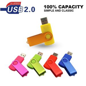 Custom Logo Metal USB 2.0 Flash Drive 64GB 32GB 16GB 8GB 4GB Caneta Dicle USB Flash Pendrive U Disk CLE USB Memoria Stick para presente
