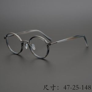 Limitowana edycja Vintage ultralekki tytanowo-octacyjny okulla okulla Precision typ retro okrągłe okulary kobiety moda okulary przeciwsłoneczne okulary przeciwsłoneczne rama