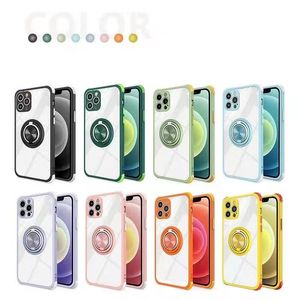 Phone Case with Double Finger Rings Anti Shock conners protective Cases For iPhone 12