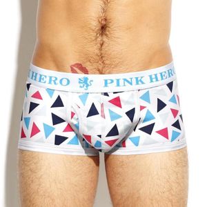 Underpants Pink Heroes High quality Men Underwear Cotton Male Panties Print Man Underpant U Bag Sexy Boxer Shorts