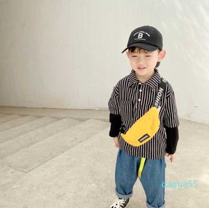 bag Children's waist bag 2021 Korean spring fashion trend letter messenger mini sports chest for boys and girls