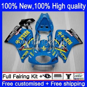 Kit de feiras para Suzuki 250cc RGV250 SAPC VJ22 RGVT250 88-98 Bodys 32No.4 RIZLA BLUE RGV-250 VJ23 94 95 96 97 98 RGVT RGV 250 1994 1995 1996 1997 1998 Bodywork