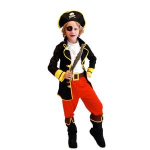 Bazzery barn halloween kostymer barn pirat cosplay kläder kapten jack cosplay set för xmas nyår purim pirat kläder q0910