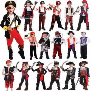 Umorden Costumes de Halloween para meninos meninos crianças crianças traje pirata fantasia infantil cosplay vestuário q0910