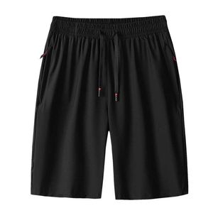 Nya Mäns Shorts Sommaris Silk Snabbtorkande Casual Byxor Plus Storlek Sommarbyxor Använd stora underbyxor Lösa sportbyxor x0628