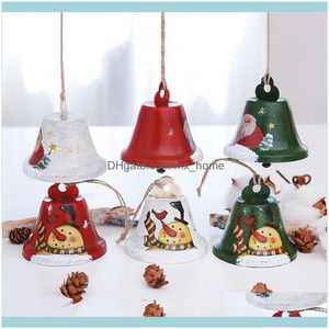 Christmas Festive Party Home & Gardenchristmas Decorations Bell Pendant Wrought Iron Painted Decoration Tree Supplies Drop Delivery 2021 Ir0