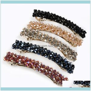 Gioielli Jewelrysjfd-19 Forcine di cristallo Bling Copricapo per le donne Ragazze Fermagli per capelli con strass Spilli Barrette Strumenti per lo styling Aessories Barrett