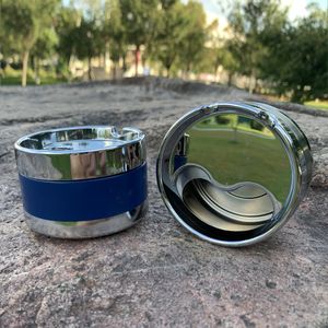 52MM MetalType Cigarette Ash Aschenbecher mit Deckel Mix 3 Farben Geruchssicher Großhandel Pfeife Wasserbong