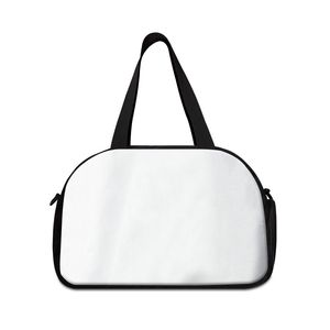 3st Duffel Påsar sublimering Diy vit tom polyester bomull Stor kapacitet Kort resebagage påse utomhus